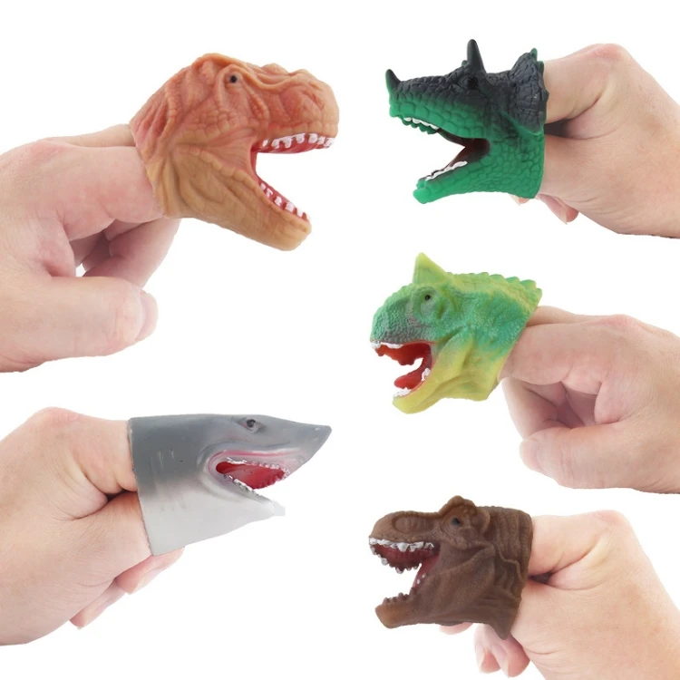 Экологически чистая мягкая Резина TPR Tyrannosaurus Rex Акула животное варежка развивающая игрушка для кукол одна упаковка детей