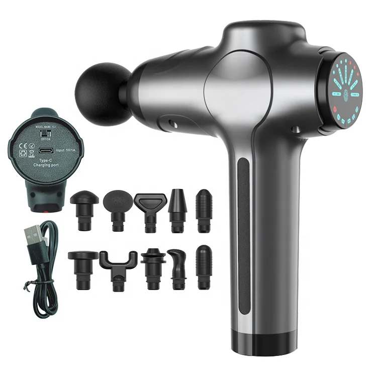 Прямая поставка, ручной перкуссионный Массажер для глубокой ткани спины и шеи, массажный пистолет для различных групп мышц