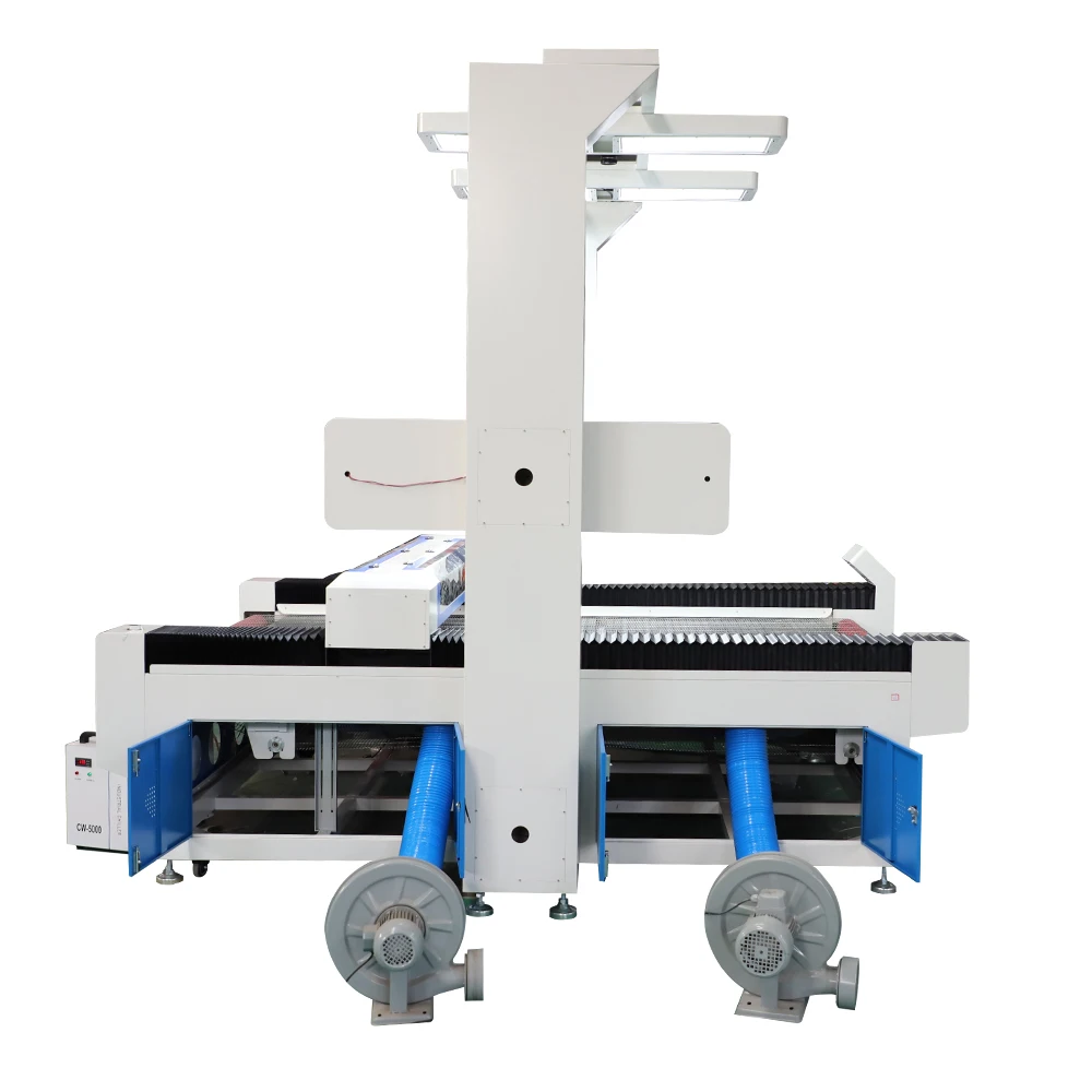 Auto feeding fabric ccd camera scanning laser cutting machine for textile leather toys