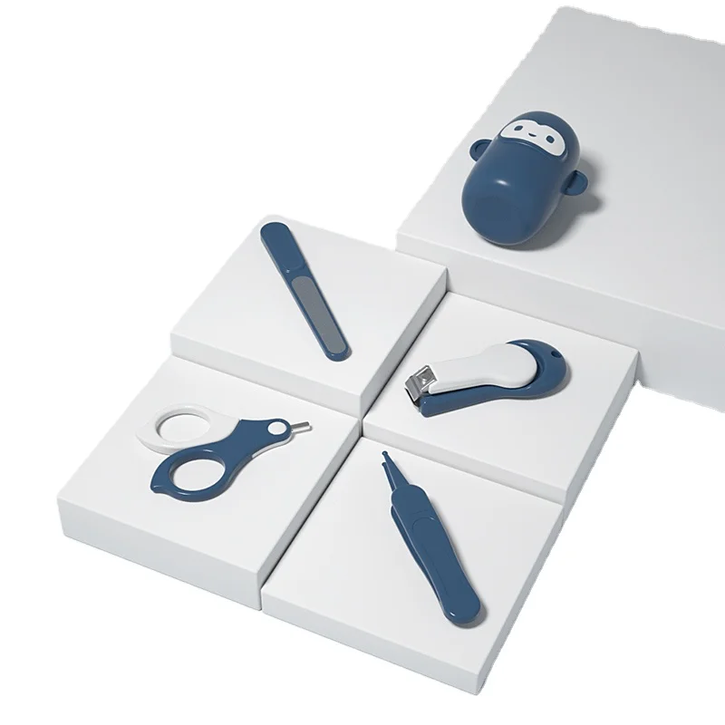 New Trend Cute Design Baby Essentials Baby Finger Nail Scissors Portable 4-In-1 Baby Kit Care Newborn