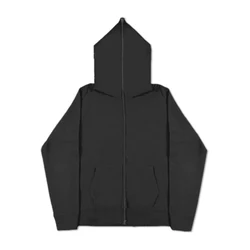 Custom Logo All Over Print Fleece Over Sized Rhinestone Full Men Face Zip Up Hoodies