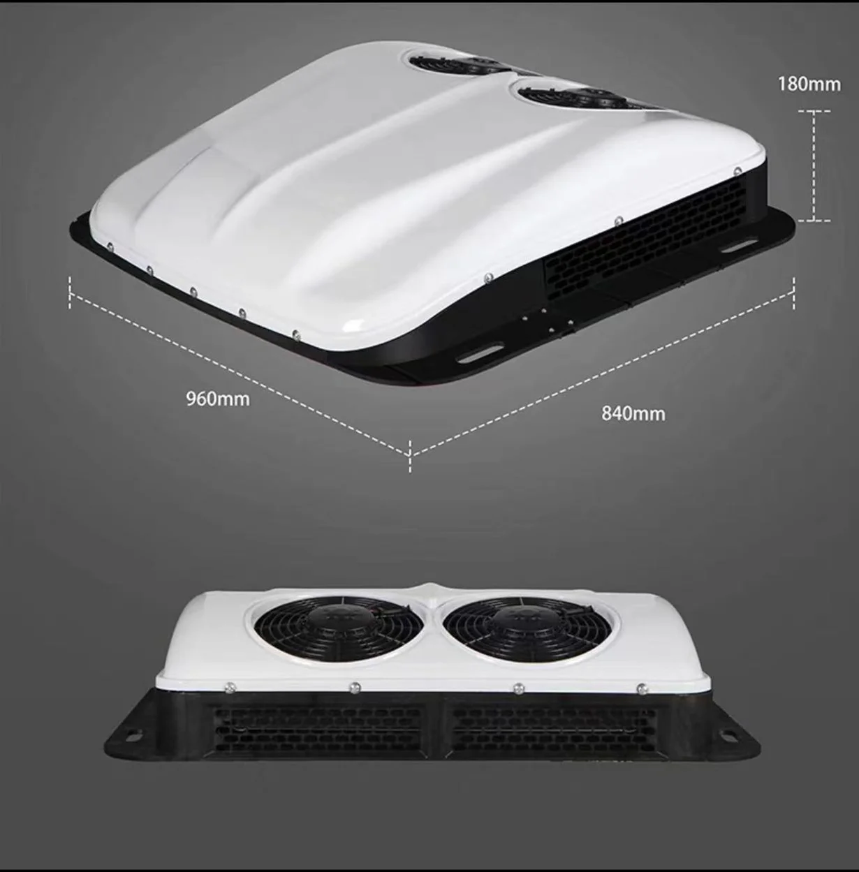 Hot selling double fan 12v Car Roof Top Sleeper Air Conditioner rv 12v air conditioner