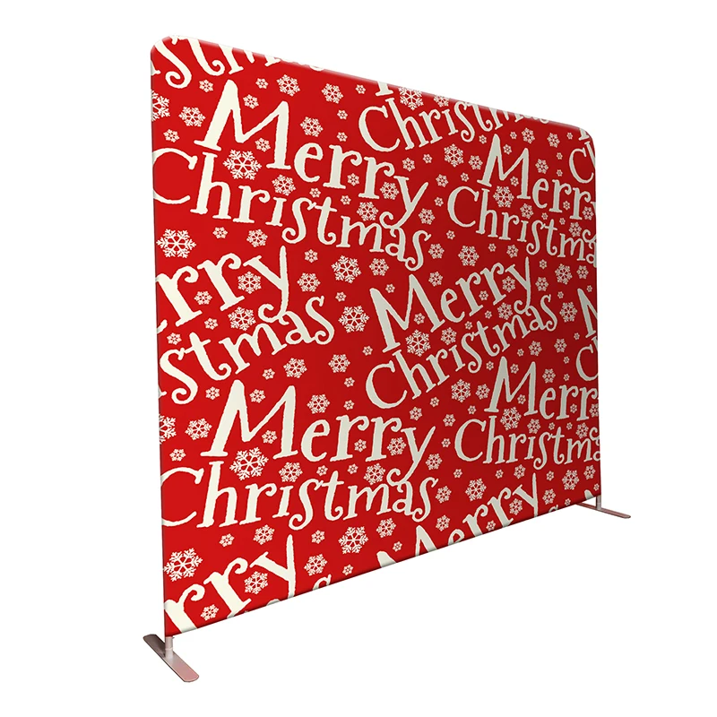 Custom Size 8ft Trade Show Advertising Banner Display Portable Backdrop Stand Factory Sale Tension Fabric Trade Show Equipment