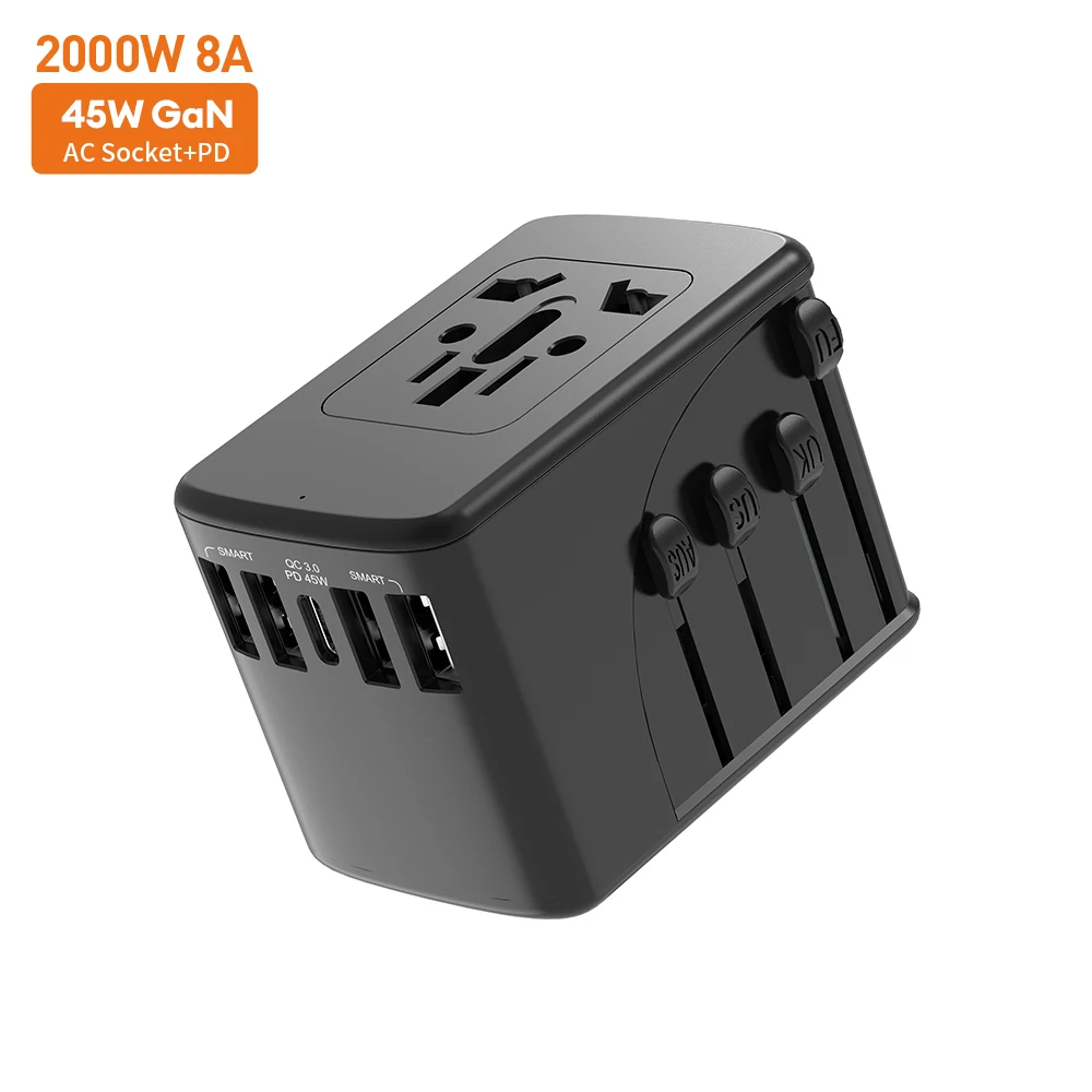 Vina PD 30W 45W Portable All-in-One With USB C Multifunction Chargers International Universal Travel Adapter Type c