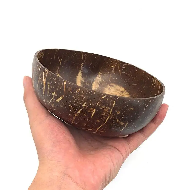 Eco friendly Natural Handmade Custom Logo Organic Salad Coconut Shell bowl