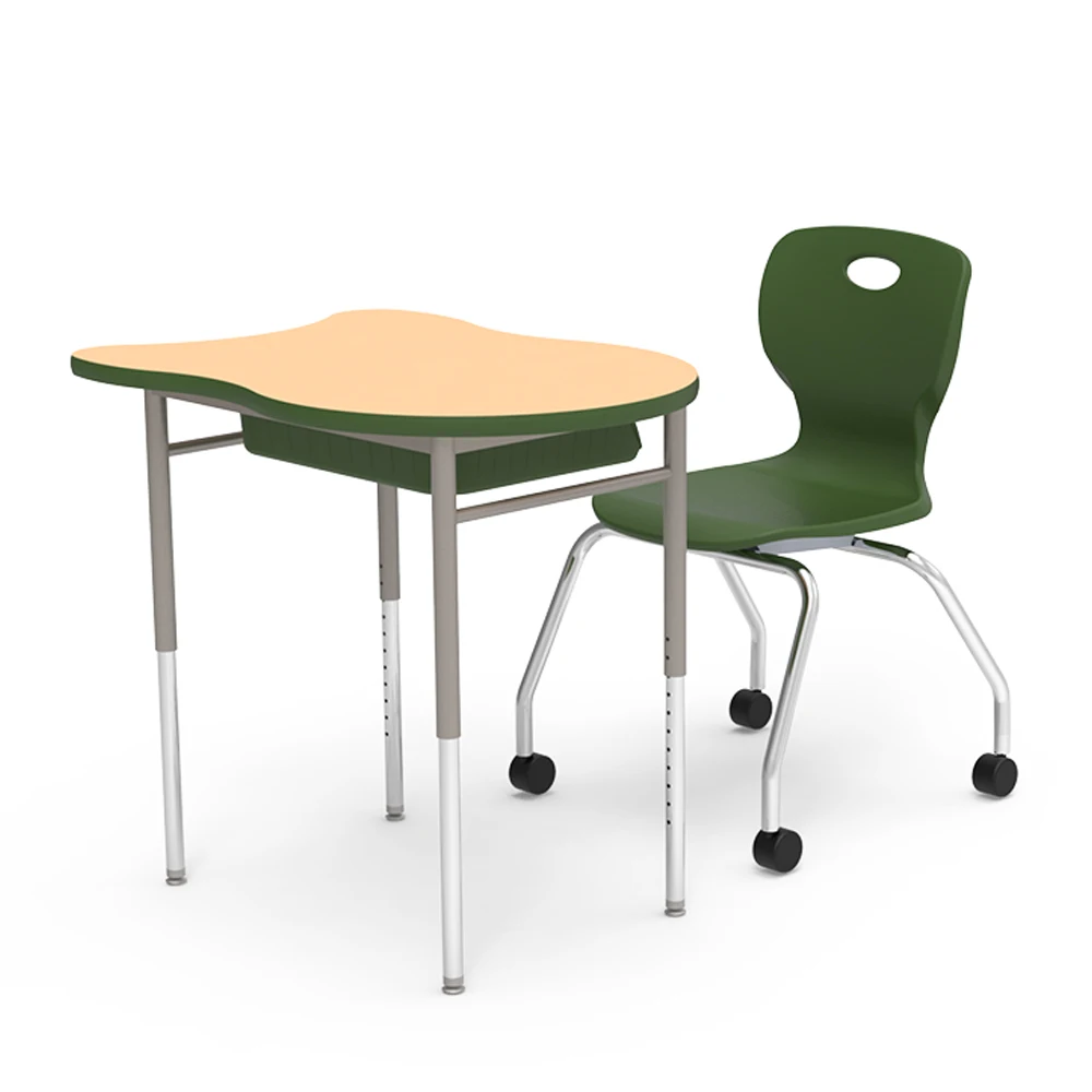 Wholesale Latest Desgin Ergonomic Students Class Removeable School Training Desk And Chair Set