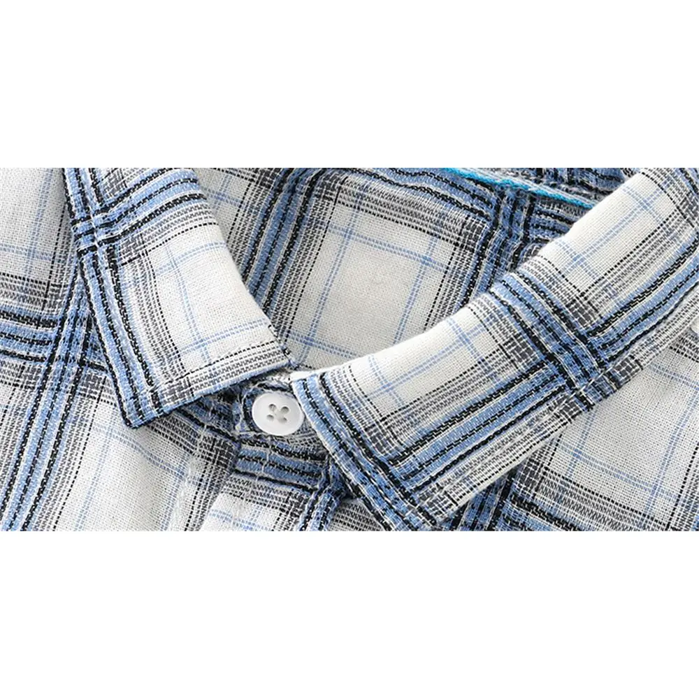 
What&why Cool Uniform Plaid Size 6 Sport Style Simple Design Boys Button Up Shirts 