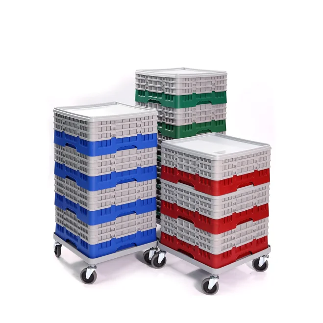 Hotel restaurant  compartment glass rack plastic glass transportation storage racks