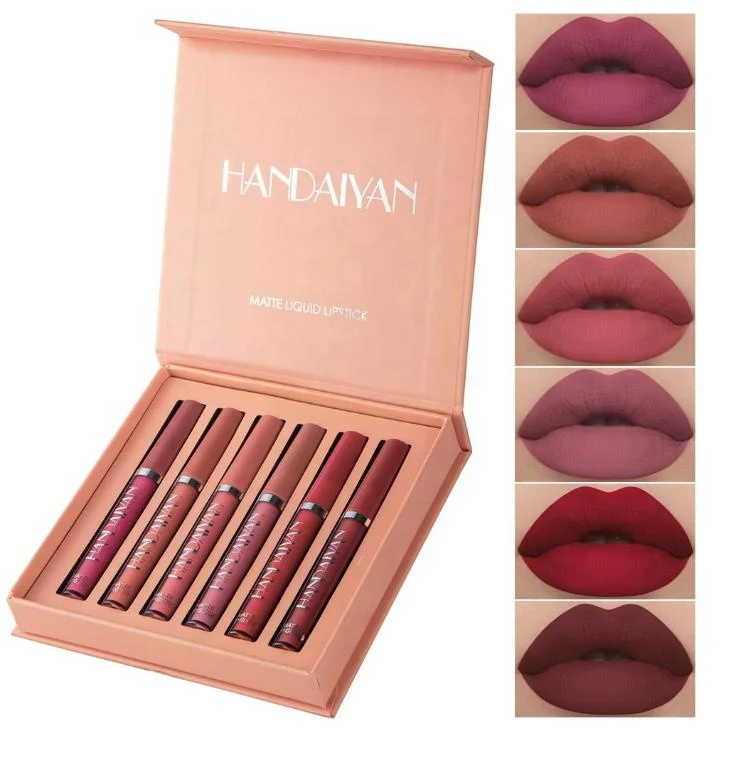 
2021 High Quality Matte liquid lipstick 6 pcs/set sexy lip gloss for woman 