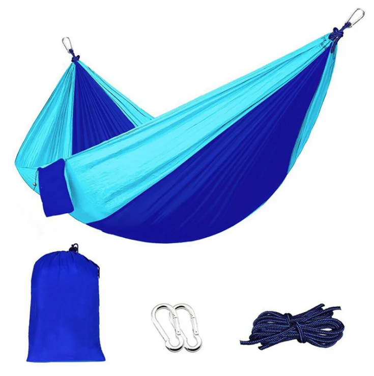 
Parachute cloth hammock double color splicing nylon silk swing outdoor camping hammock 