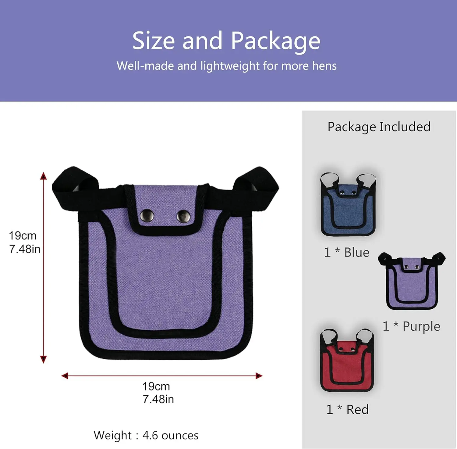 Chicken Saddles with Adjustable Strap Birds Back and Sides Protector Hen Saddle