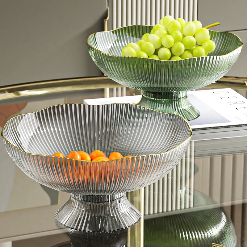 High Quality Creative High Foot Serving Tray Desktop Storage Tray Snack Bowl Nut Dish Nordic Fruit Plate