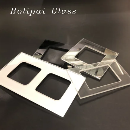 OEM 1.5/2/3/4/5/6/7 mm Custom Light Glass Switch Panel Touch/socket Switch Glass Plate