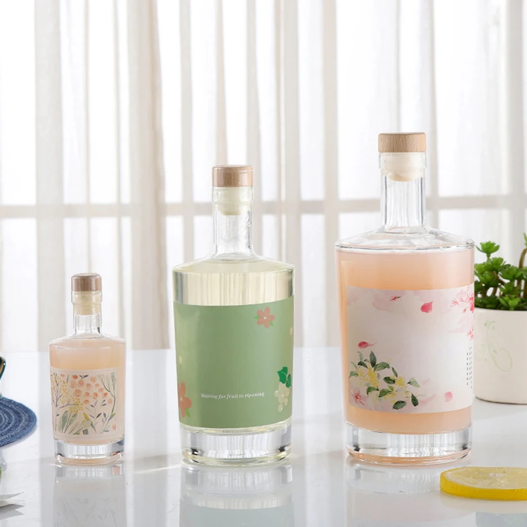 Empty 100ml Liquor Mini Glass Bottle for Vodka Whiskey Rum Tequila Sale