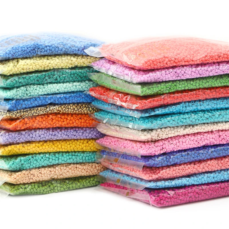 Bulk Bag Wholesale 42 Color Painted Czech Round Glass Seed Beads 2mm for DIY Bracelet Necklace Jewelry Making Accessories BBG067