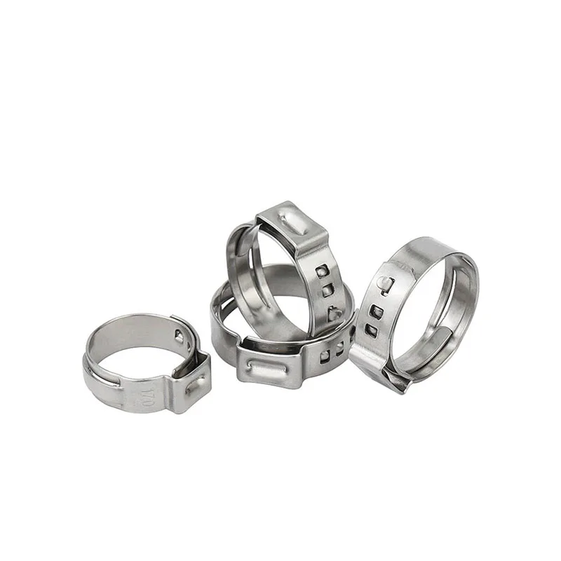 Manufacturer stepless single ear Stainless Steel hose clamp for PEX Pipe Stainless Steel Clamps High Quality Single Ear Clamp