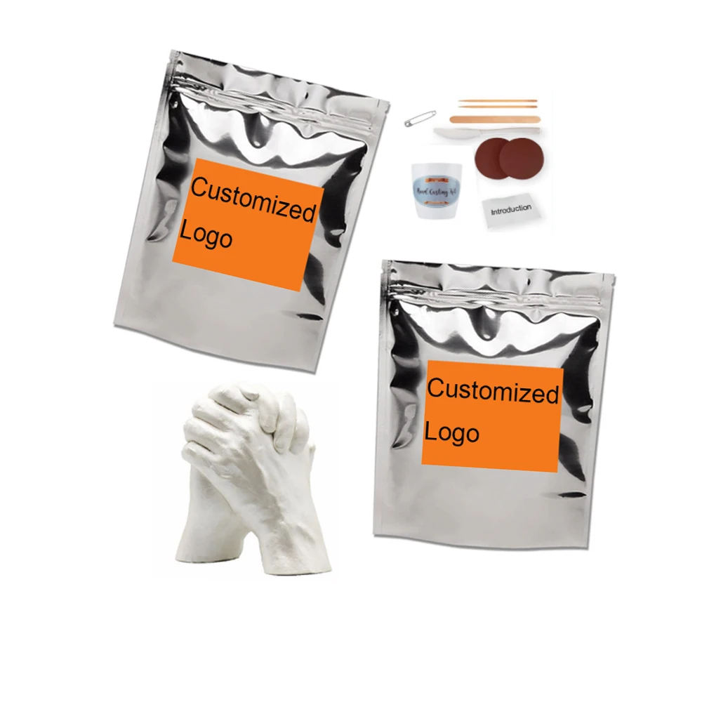 Baby Air Drying Soft Clay Baby Handprint Footprint Slime Set Kit Casting Parent child hand casting kit 3d