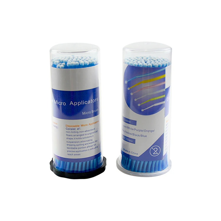 2021 микрощетка, щетка для наращивания ресниц, одноразовый ватный тампон, стоматологический микроаппликатор