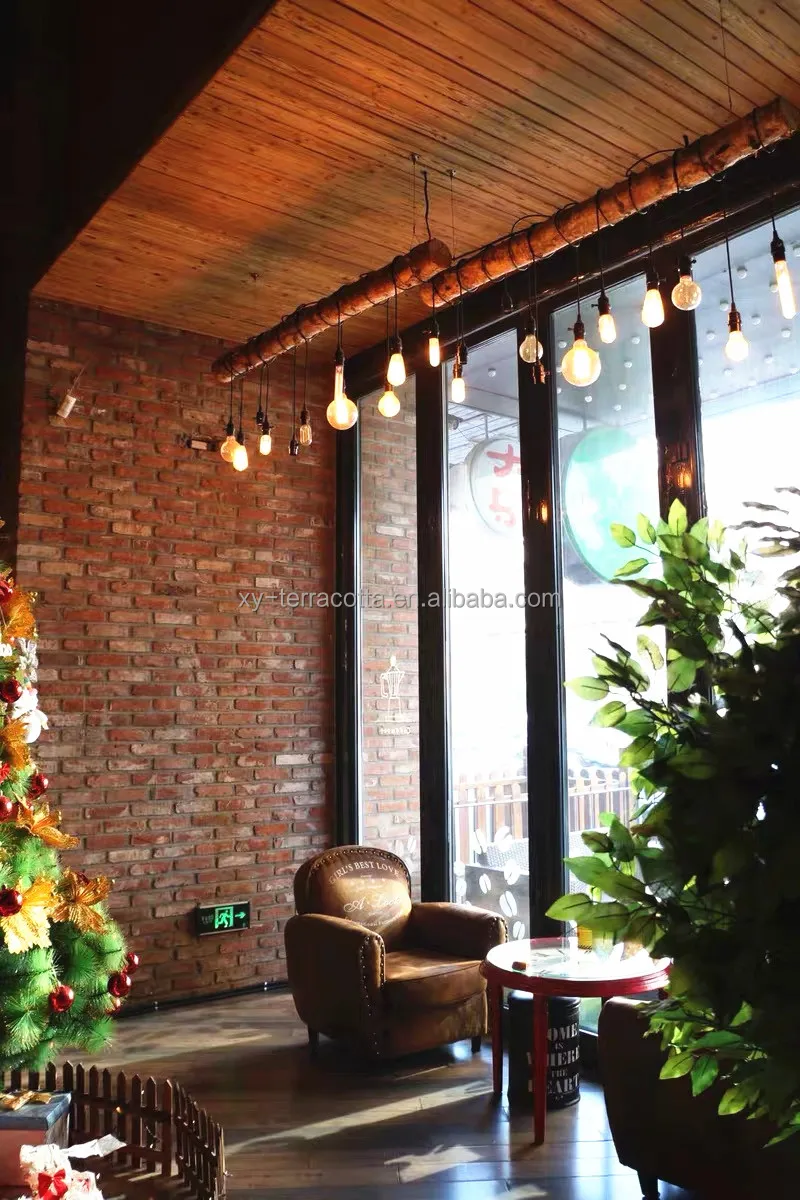 guangzhou foshan hot sale classic old red facing brick veneer wall cladding exterior interior wall decoration