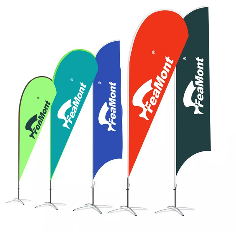 Custom Advertising Single Double Sided Printing Feather Banner Flag For Promotion Hot Sale