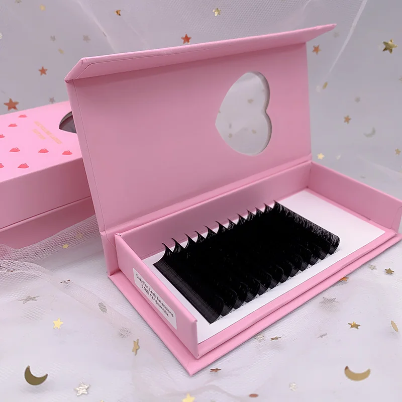 easy fan individual handmade cashmere eyelashes yy matte black mink lashes extensions volume trays j curl