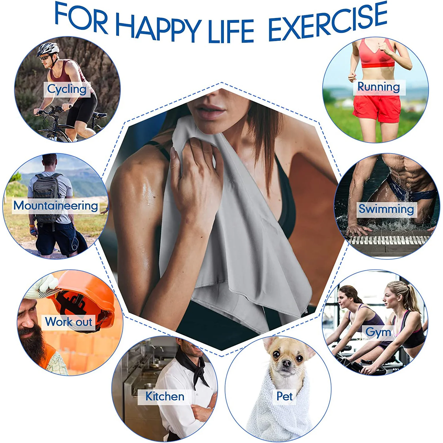 Extra large eco friendly quick dry custom boxes with logo packaging microfibre outdoor travel microfiber gym sports towel