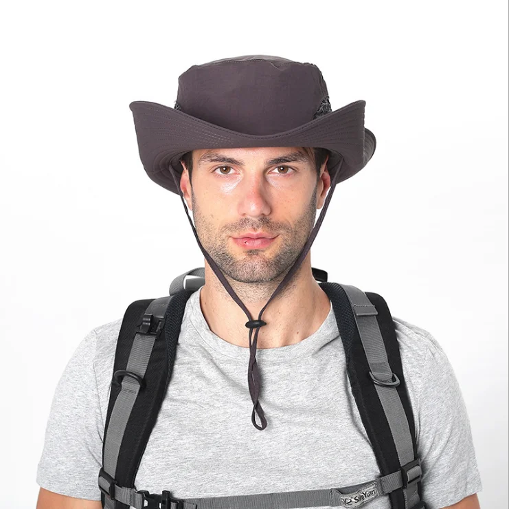 Agradecido пеший туризм шляпа сетки шляпа с широкими полями воздухопроницаемость на открытом воздухе солнцезащитные кепки с козырьком для Рыбацкая шляпа