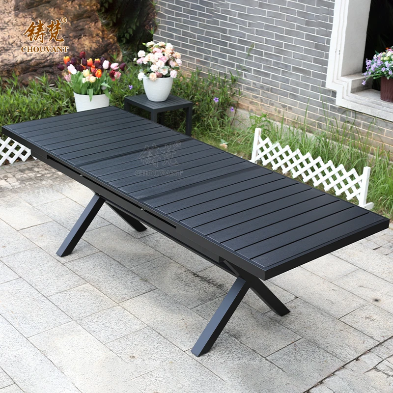 Foshan Garden Patio furniture table and chair Outdoor restaurant table and chair set furniture garden table can be extended