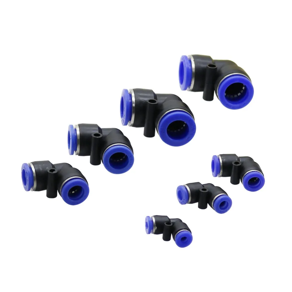 OD 4/6/8/10/12/14/16mm Water Pipe L-Type Quick Connector Pneumatic Butt Slide Lock Elbow Joint Air Pipe Accessories