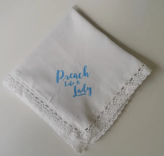 100% cotton white ladies lace hem handkerchiefs in cotton or linen material with printing embroidery logo