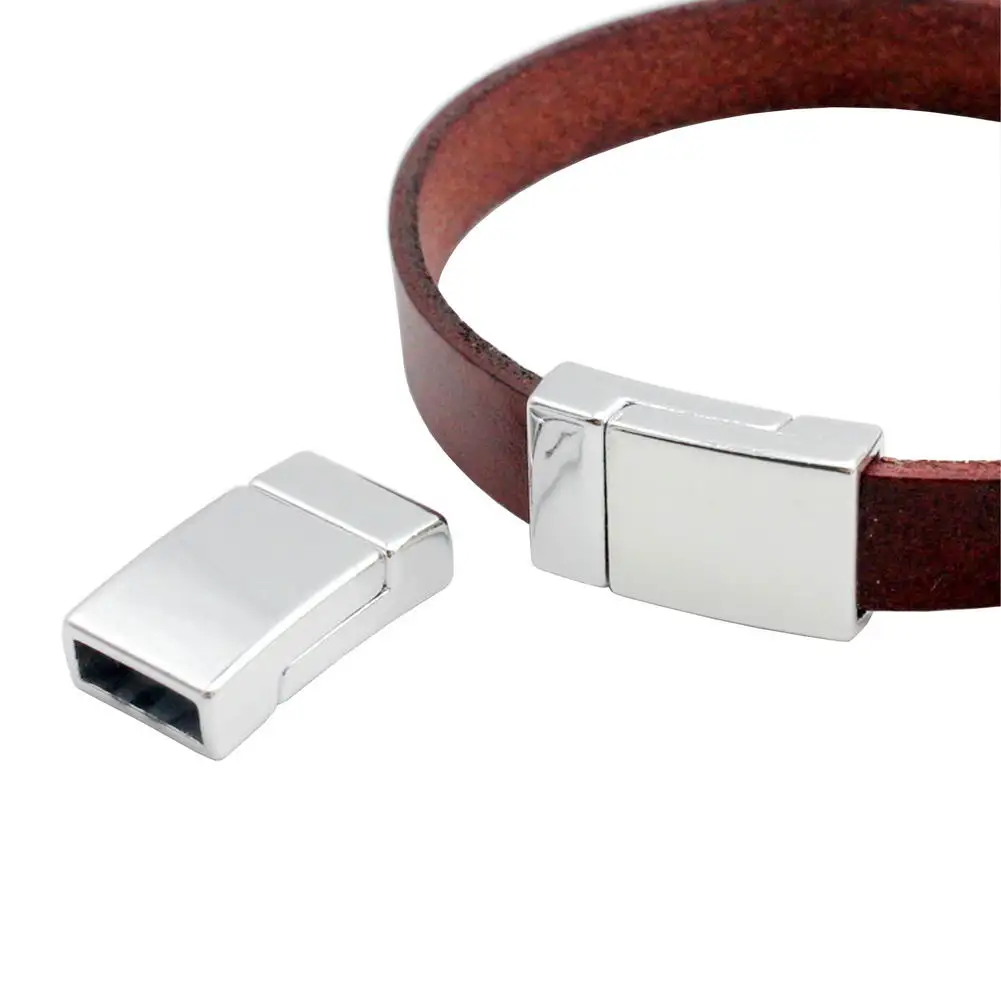 
Прочные магнитные застежки 10 мм x 3 мм для изготовления браслетов, отверстие 10x3 мм, плоский кожаный клей в серебряном цвете 