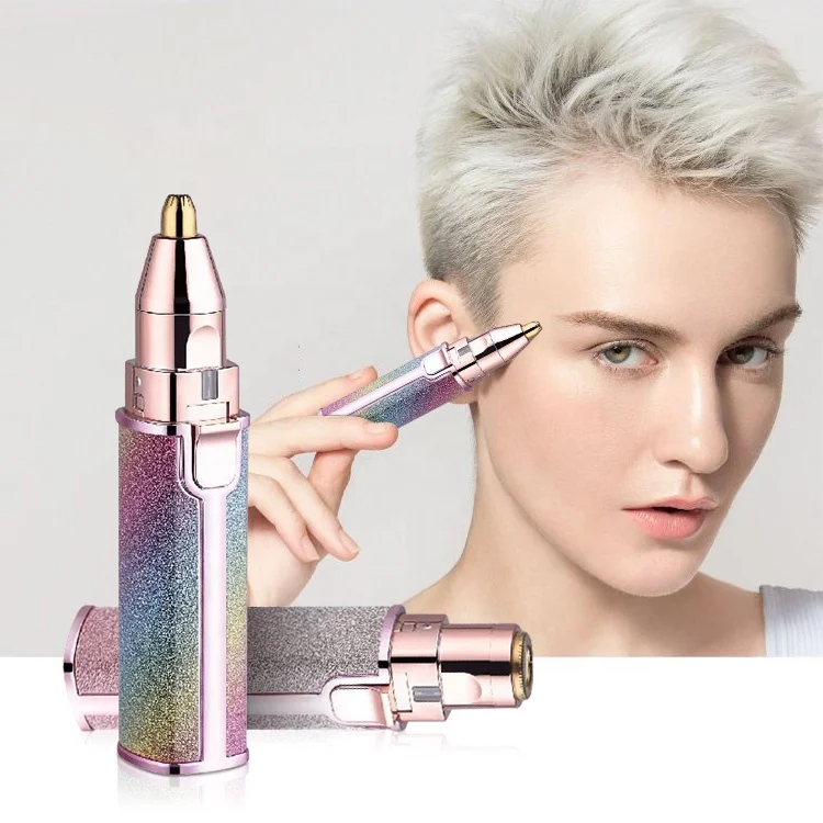 Новый профессиональный перезаряжаемый через usb Электрический триммер 2 в 1 для бровей Бритва для бровей небольшой мини-эпилятор для удаления волос