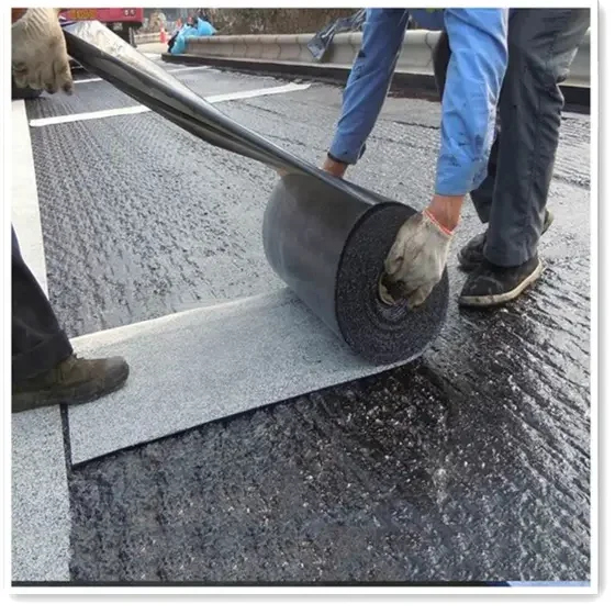Sample of  2mm sbs self adhesive waterproof roof membrane