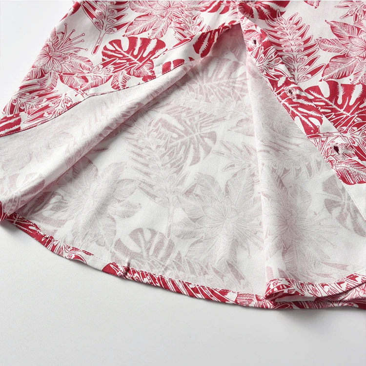 Fashion Summer Children's Clothes Boys Short Sleeve Floral Print Shirt