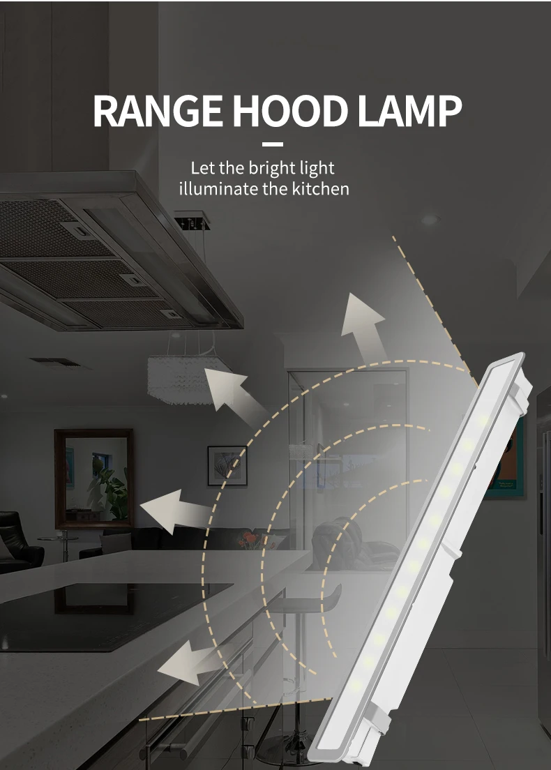 12V High bright white strip bar light cooker hood parts smart home range hood light