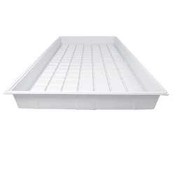 Hydroponics Black White ABS Plastic Fodder Hydro Flood and Drain Tray for greenhouse