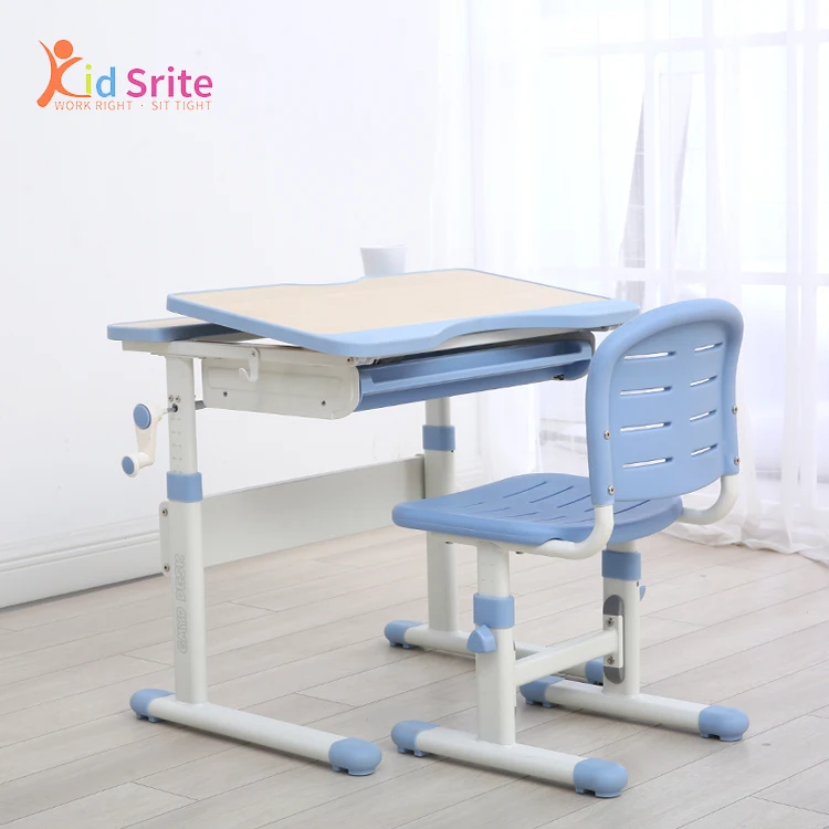 
Professional Children Desk Study Table Chair Set Adjustable Height Childrens Desk 