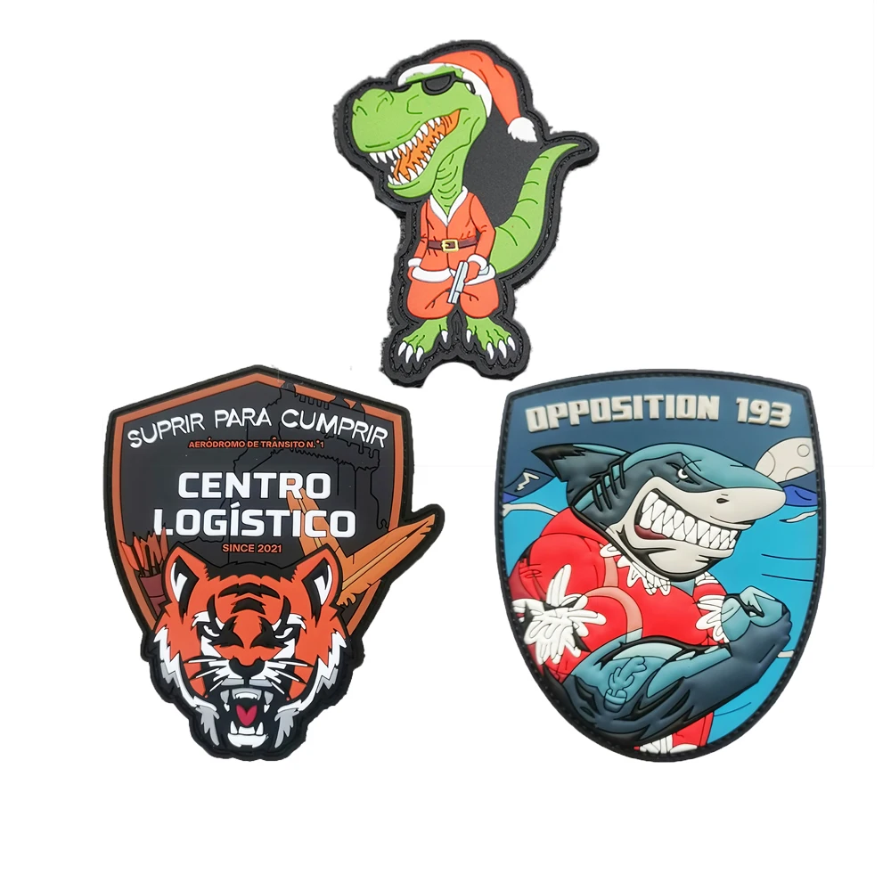 Animal Logo Flag tactical series 3d2d custom iron on for hats embroidery patches custom  pvC rubber patch