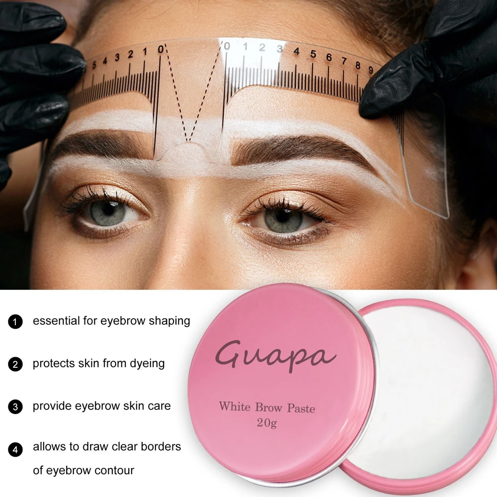 Customized Microblading Eyebrow White Paste Tattoo Brows Permanent Makeup Mapping Paste For Brow Lip Shape Position Marker Tool