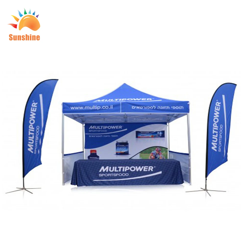 Folding Easy Set Up Steel Frame Trade Show Tent Pop-Up Canopy for Advertising Display