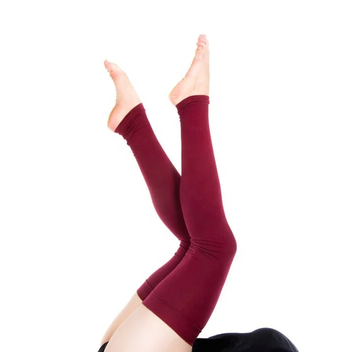 Y-Z Extra Long Leg Warmers Women Over the Knee Burgundy Yoga Leg Warmers Adult Thigh High Leg Warmers