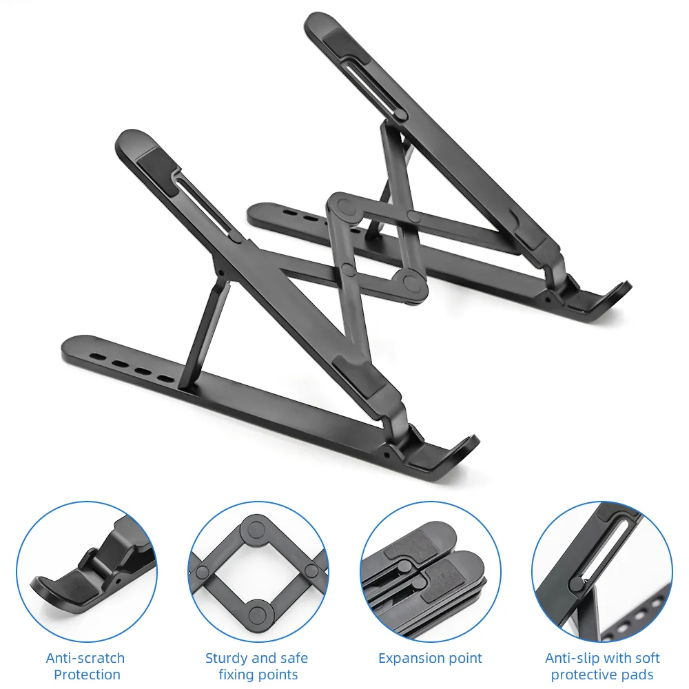 Yongli soporte para laptop holder plastic Tablet PC lap top portable foldable adjustable laptop stand