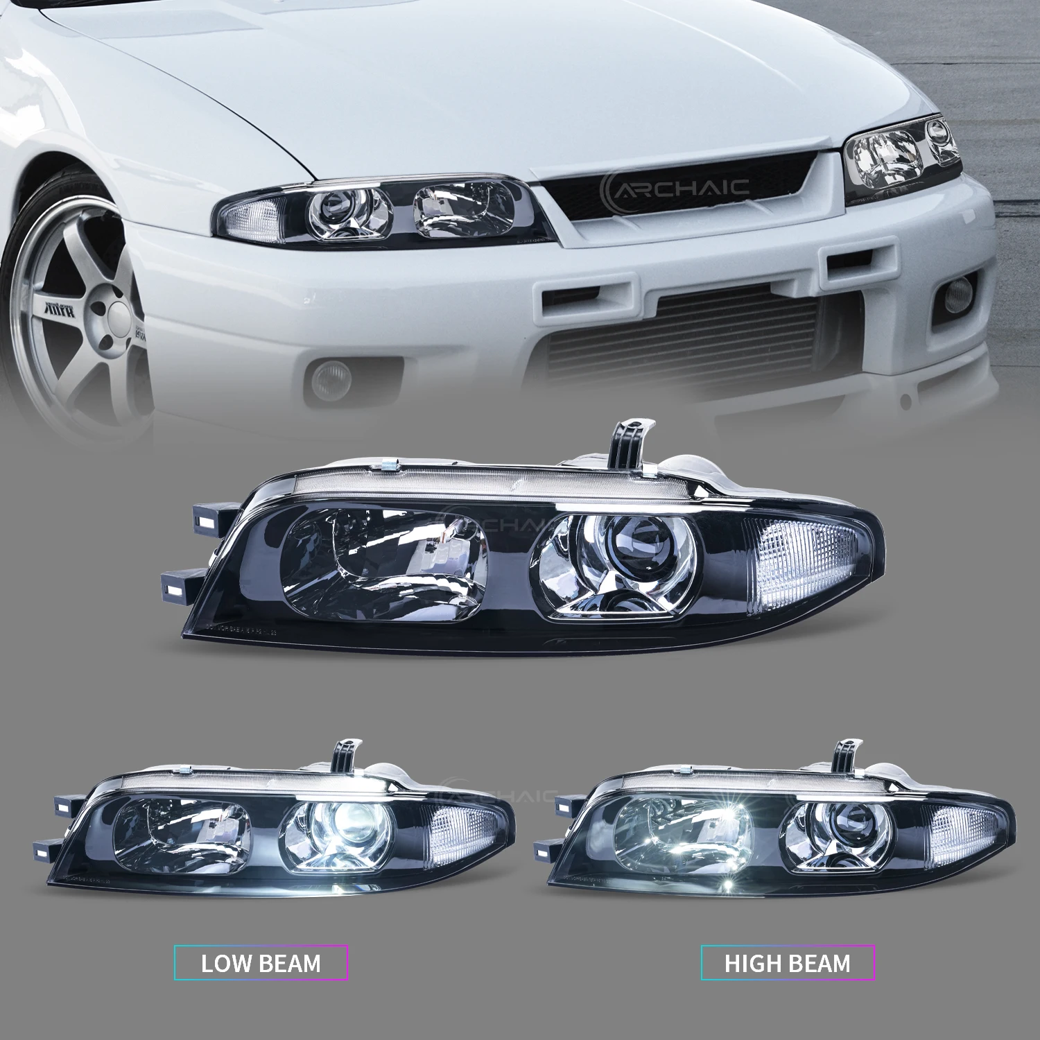 Архаичная фара для Nissan Skyline GTS GTST GTT R33 Series 1 GTR Type OE сменные передние фары (не гтп)