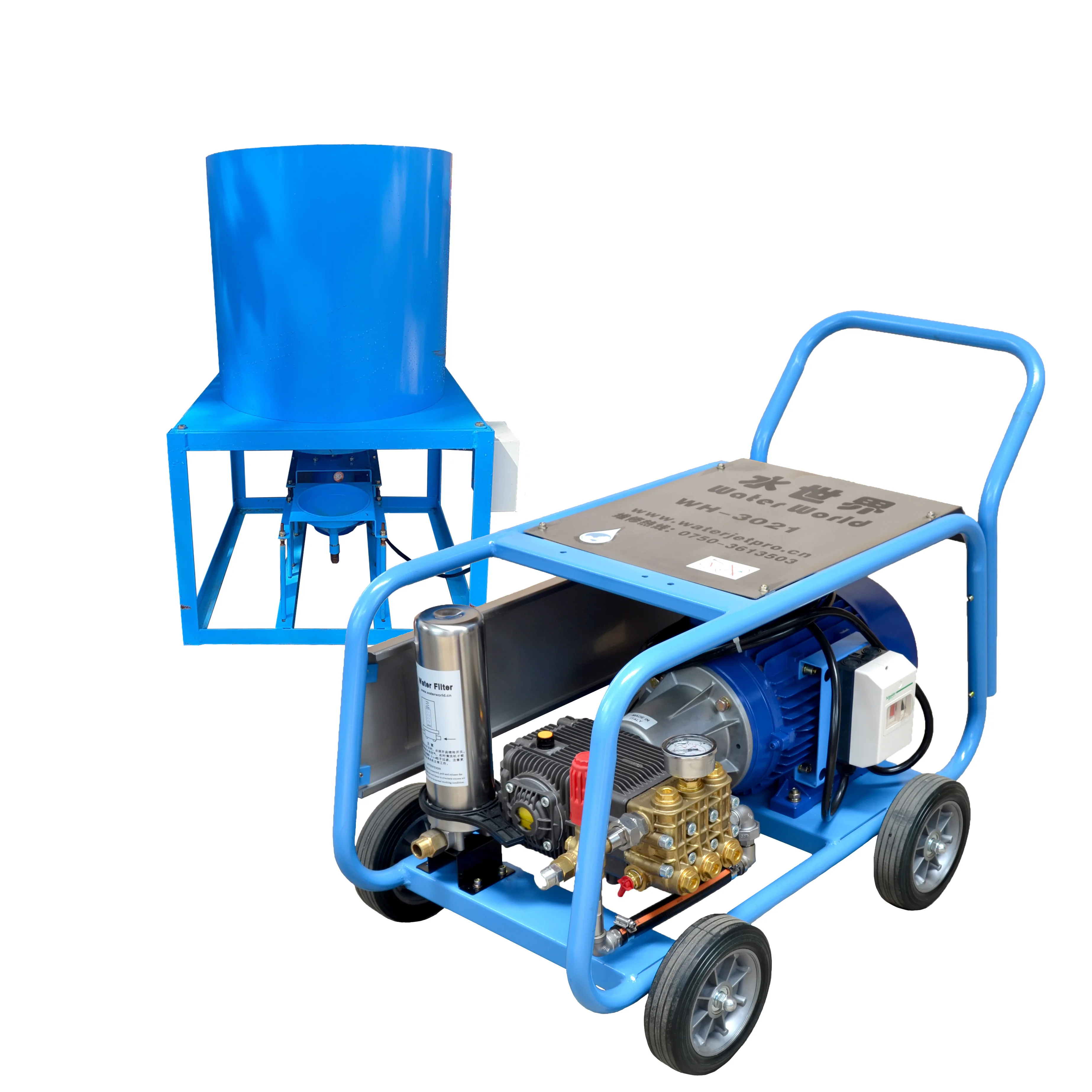 Heavy duty industrial high pressure washer cleaning ship with Italy pump 500 bar pressure washer