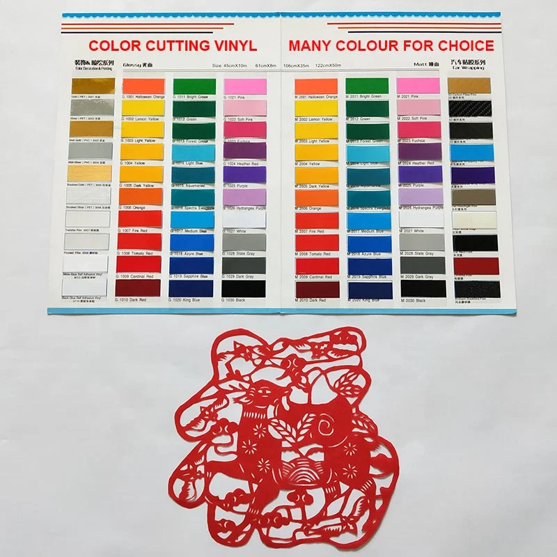 Wholesale Auto Self-Adhesive PET Sticker Color Cutting Plotter Sign Vinyl Rolls Plastic Graphic Letter Cutter