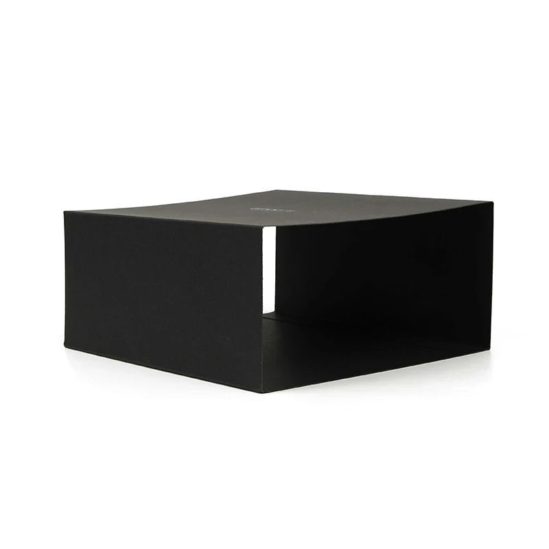 High-Quality Black Paper Sleeve Packaging with Silver Logo 350gsm Recycled Paper Sleeve for Gift Boxes Eco-Friendly Sleeve