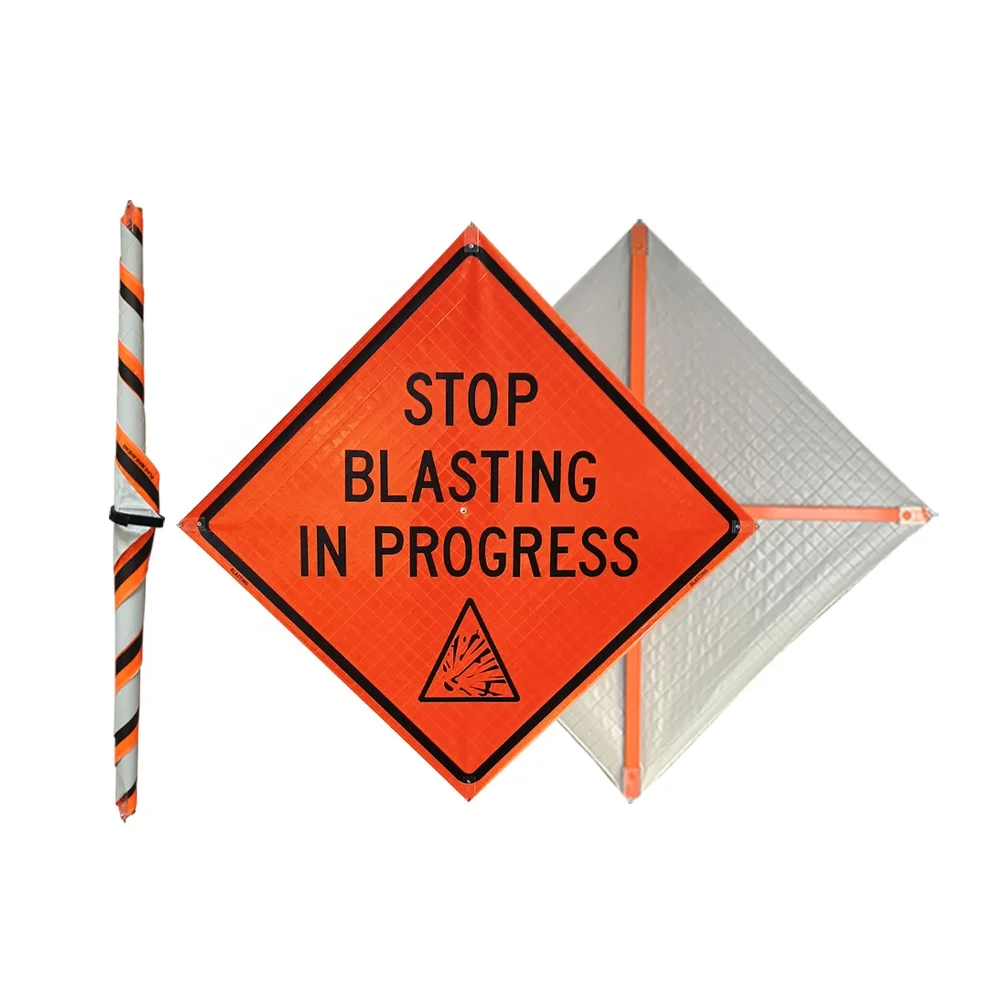 DINGFEI 36/48 дюймовый светоотражающий стоп-струйный предупреждающий свернуть знак управления дорожным движением