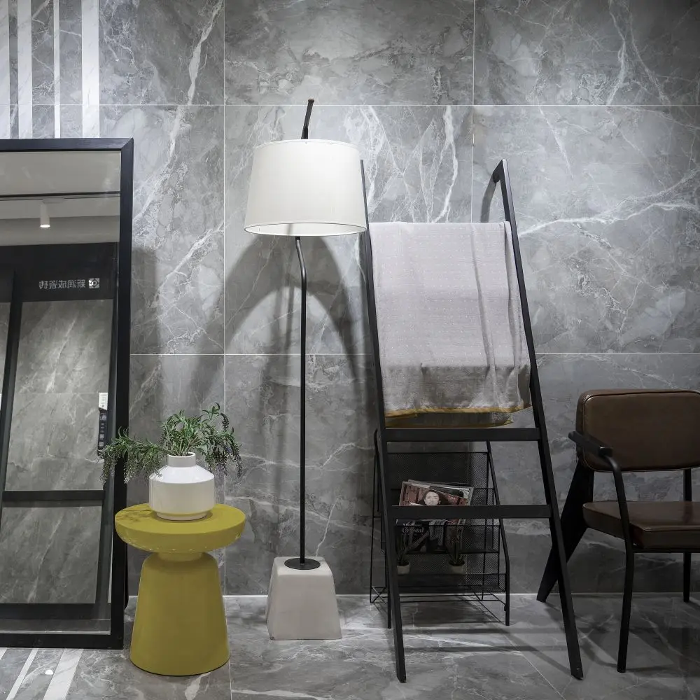 
Wholesale 800*800 Marble Texture Dark Gray Marble Full Polished Glazed Tiles 