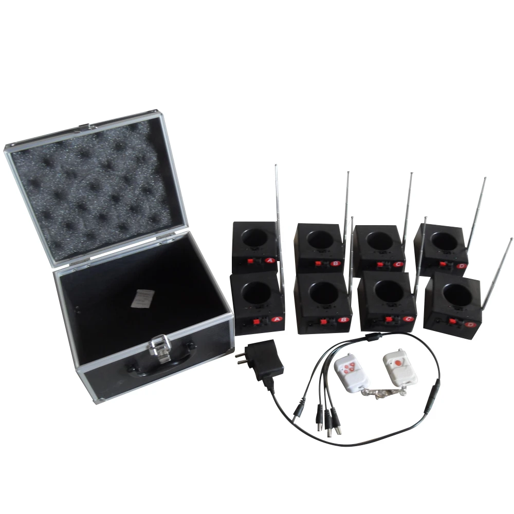 8 channel remote control stage indoor cold pyro fountain fireworks wireless firing system wedding stage fireworks equipment