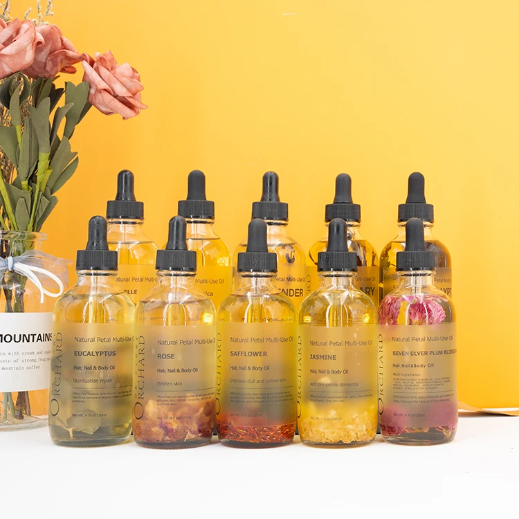 Custom 100% Pure Natural Organic Skin Care Bulk Essential Oil Rose Flower Multi Massage Oil For Hair Face Body